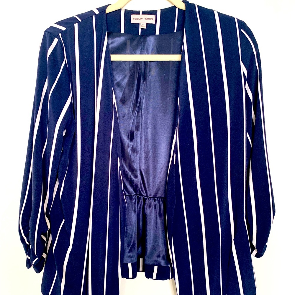 Casual Striped Blazer